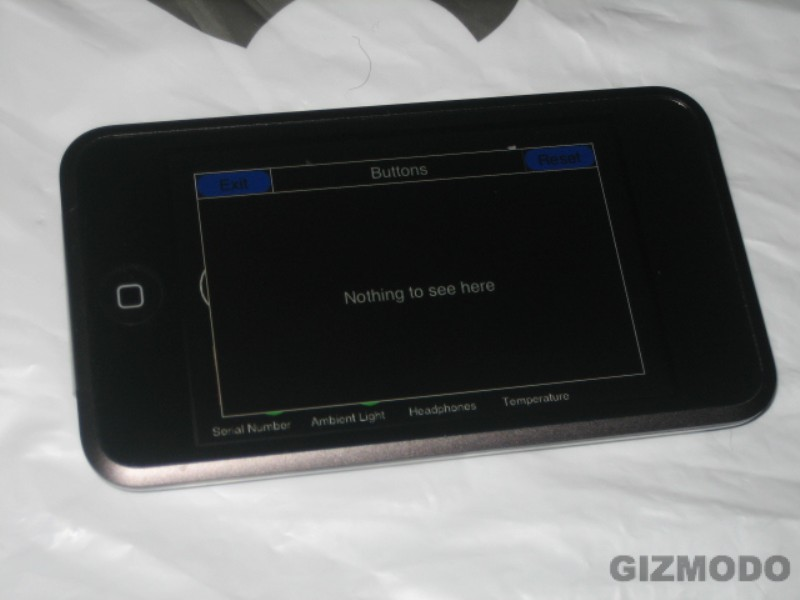 Illustration for article titled Full Gallery of iPod Touch in Factory Test Mode
